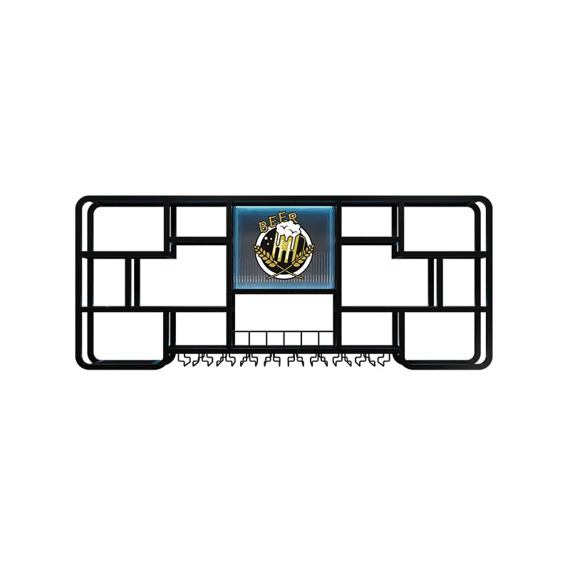 

Полка для коктейлей для ночного клуба, высокая металлическая витрина, спиртовой шкаф, напитки, скандинавское стекло, мебель для бара