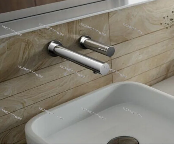 Brass Chrome Automatic Bathroom Sensor Faucet Touchless Soap Dispenser for Home Hotel view 3