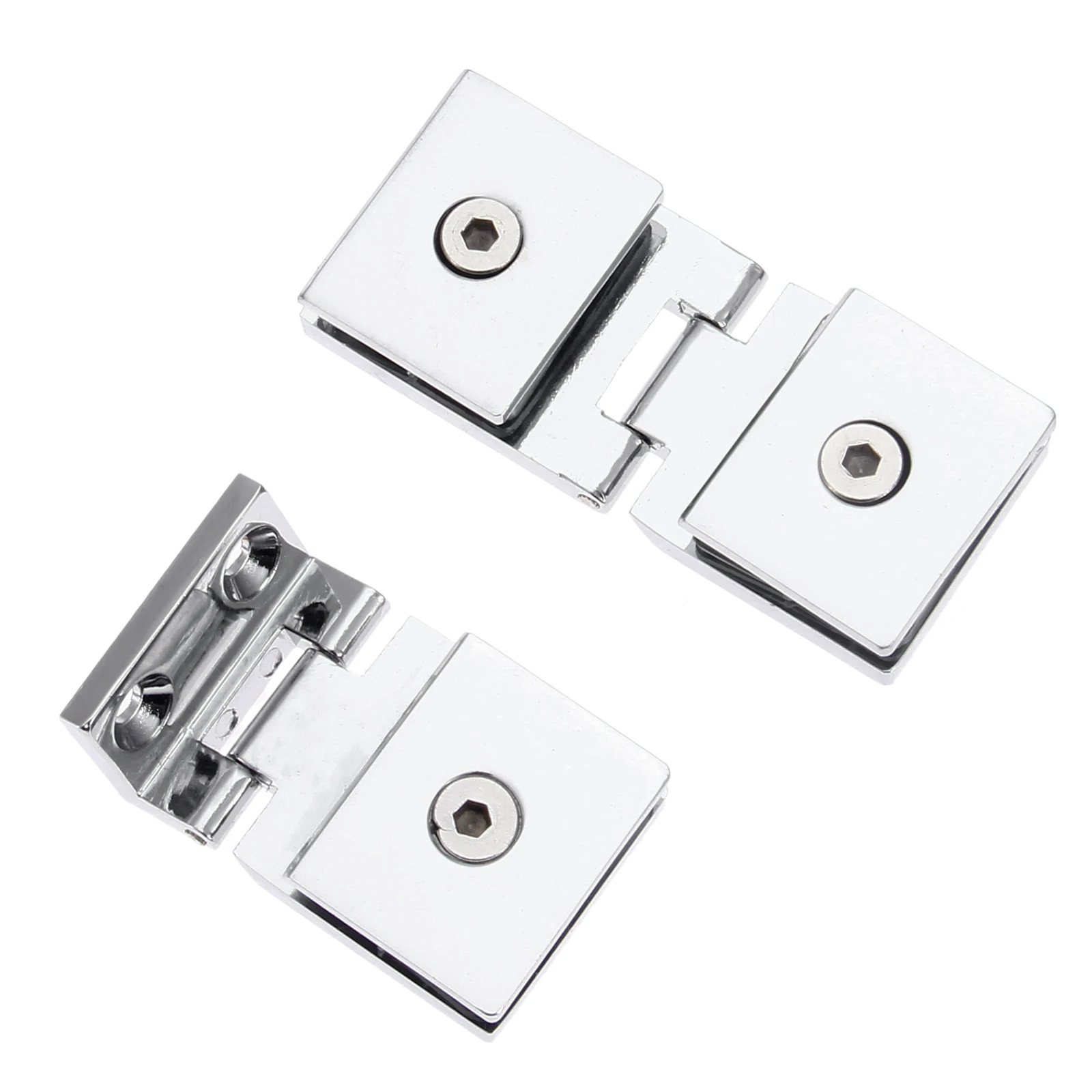 2pcs/1kit Glass Door Hinges Single/Double Side Alloy Bracket for 5-8mm Glass 0.19