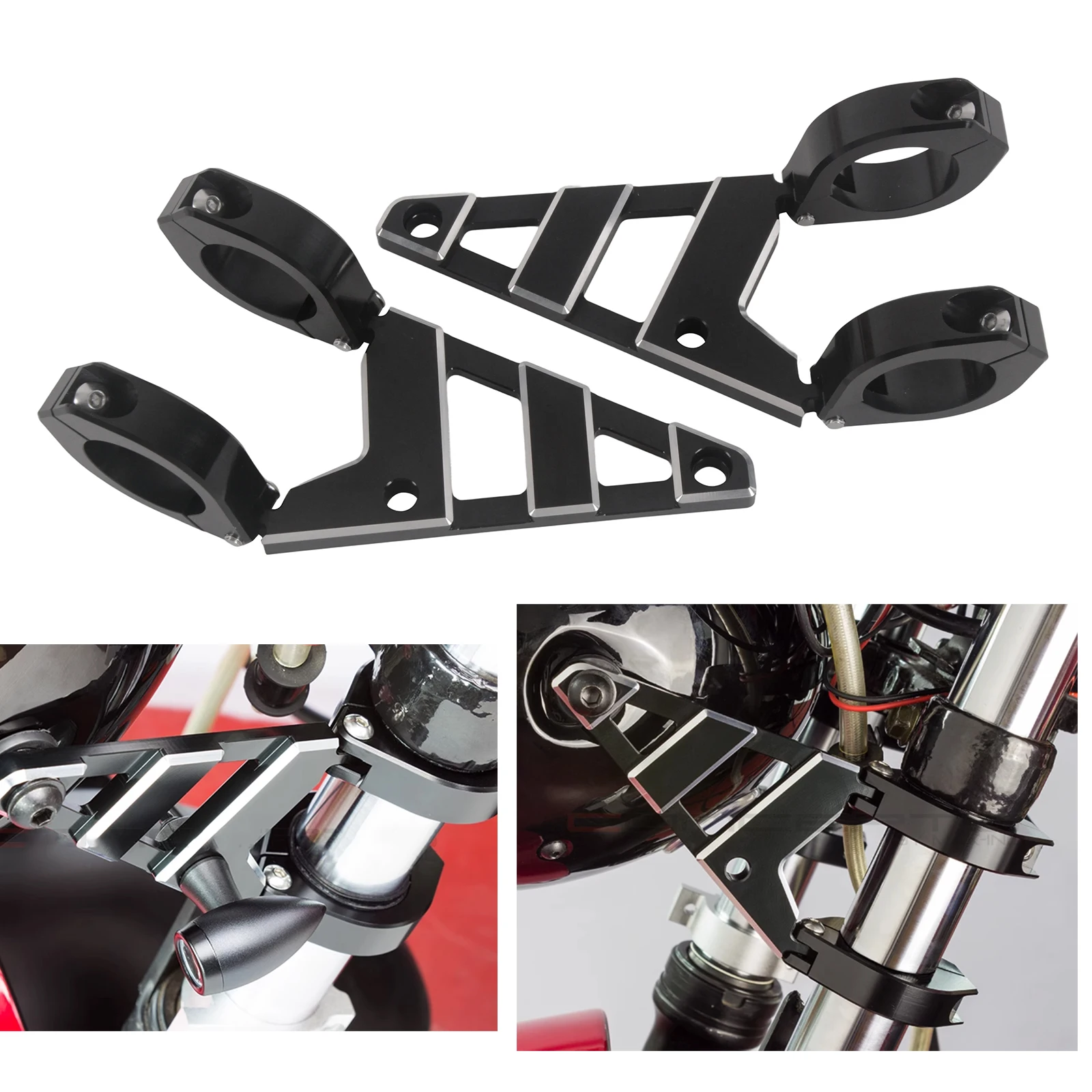 Oldbones 32MM-33MM Cafe Racer Headlight Mount Bracket Front Fork Tubes Motorcycle Mount Accessories