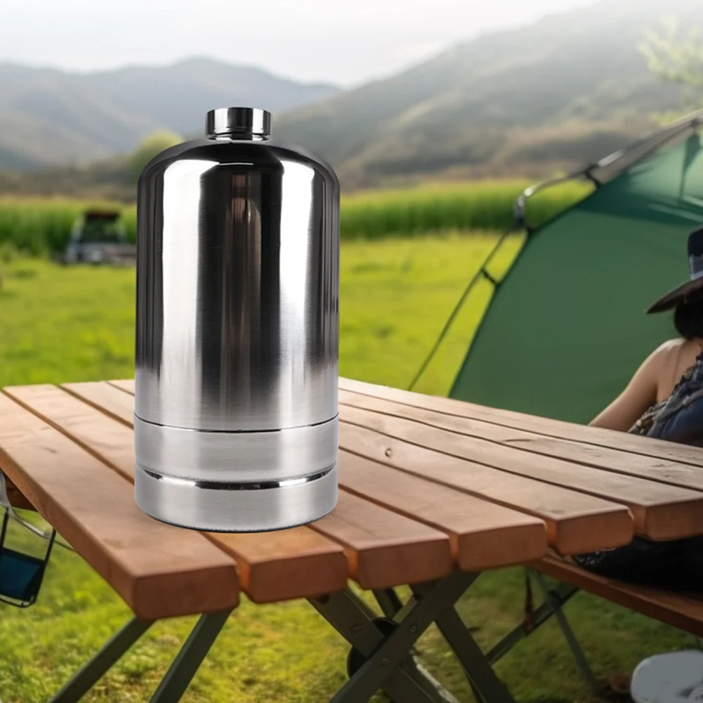 

304 Stainless Steel Camping Gas Tank Picnic Essentials Double Valve Switch Reusable Design Various Sizes Available