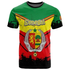 Senegal Herren Casual T -Shirt, lose Spitzen mit runden Kragen, männlichem Extragrand t -Shirts, senegalesische Flagge, kurzfristig T -Shirt, Kleidung, 2021 10 Hauptverkäufe Senegal -Shirt - №5