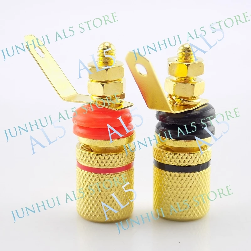 1/2/4/6pcs Gold Plated Amplifier Speaker Terminal Binding Post Banana Plug Socket Connector Suitable for Banana Plug Accessories