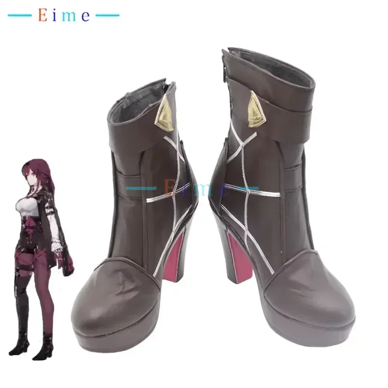 Kafka Cosplay Shoes Game Honkai Star Rail Cosplay High Heels Halloween Carnival Boots Big Size PU Shoes Custom Made