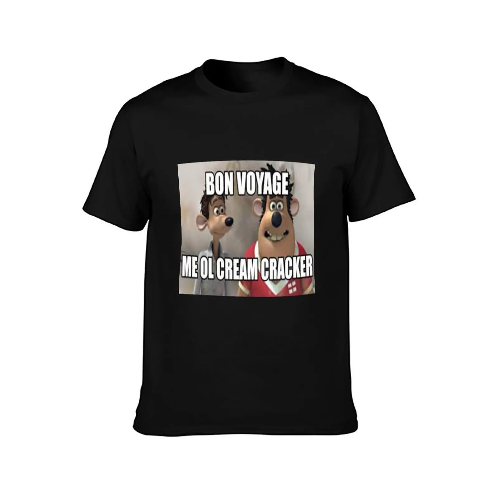 Bon Voyage Me Ol Cream Cracker T-Shirt Casual Simple Design Short Sleeve Shirt T-Shirt
