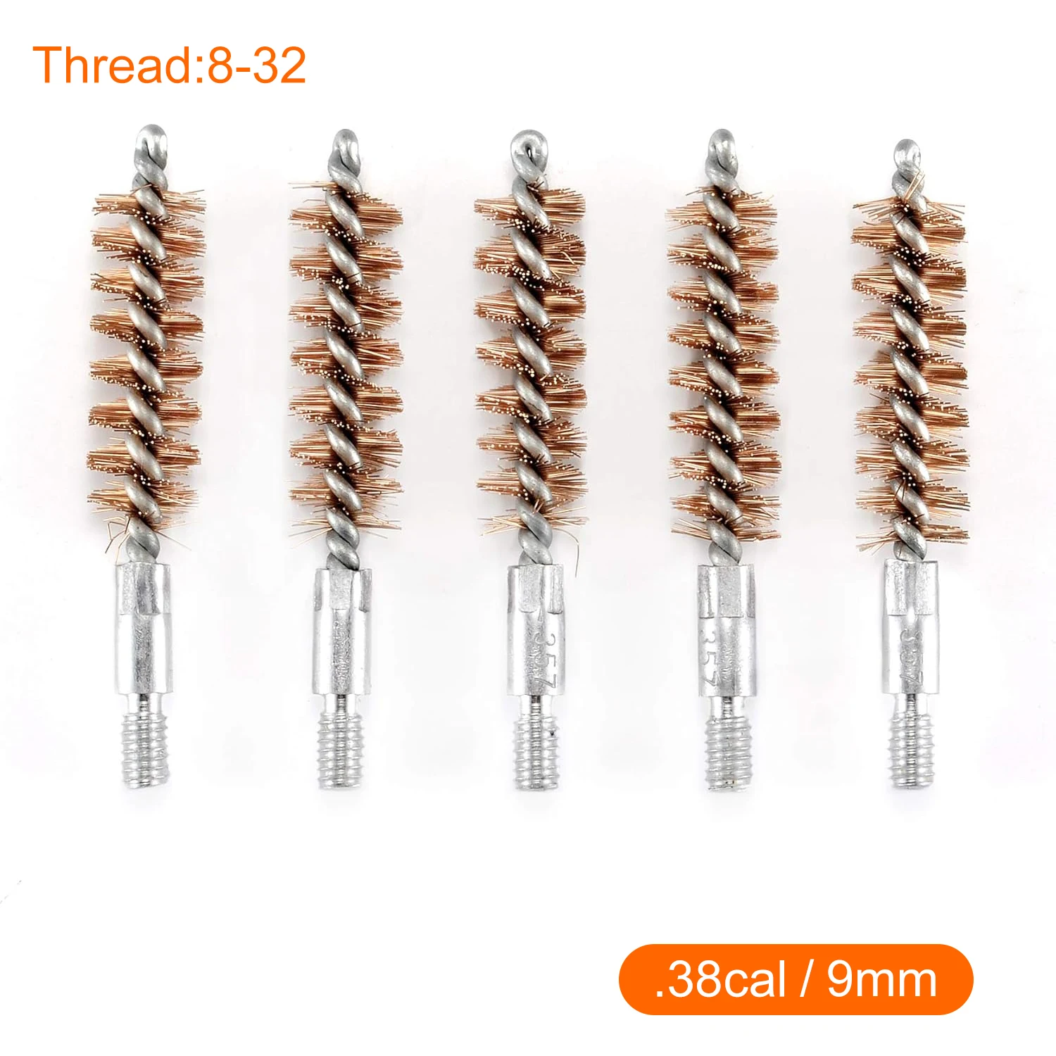 5Pcs/Set Gun Cleaning Brush Kit 9mm/7.62mm/5.56mm .22/.223/.30/.38/.45Cal Rifle Pistol Shotgun Chamber Barrel Cleaning Brush view 4