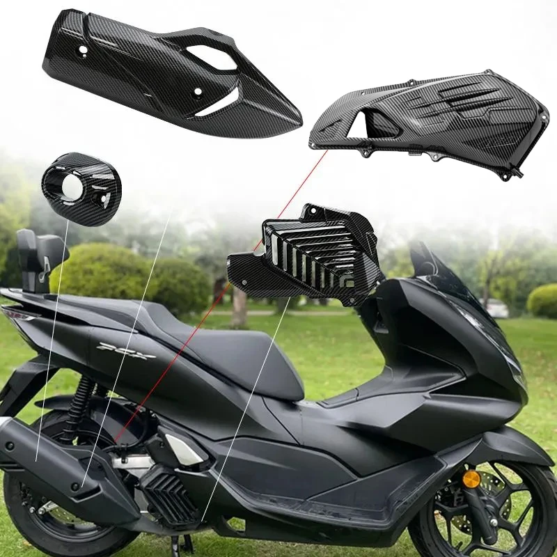 

4pcs Motorcycle Accessories for Honda PCX 160 125 PCX125 PCX160 Air Filter Heat Dissipation Exhaust Cover Replacement Cover
