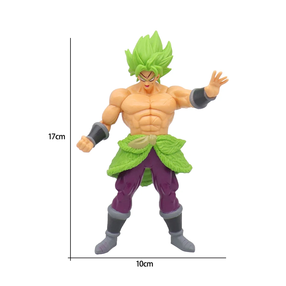 17-18cm anime dragon ball z super saiyan son goku broly vegeta anime figura de ação modelo presentes estatuetas colecionáveis para crianças