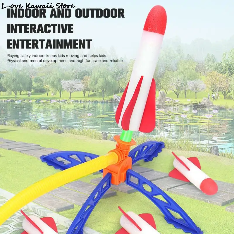 New Children Outdoor Foot Launcher Eva Foam Cotton Material Soaring Rocket Parent Child Interaction Safety Sports Toys