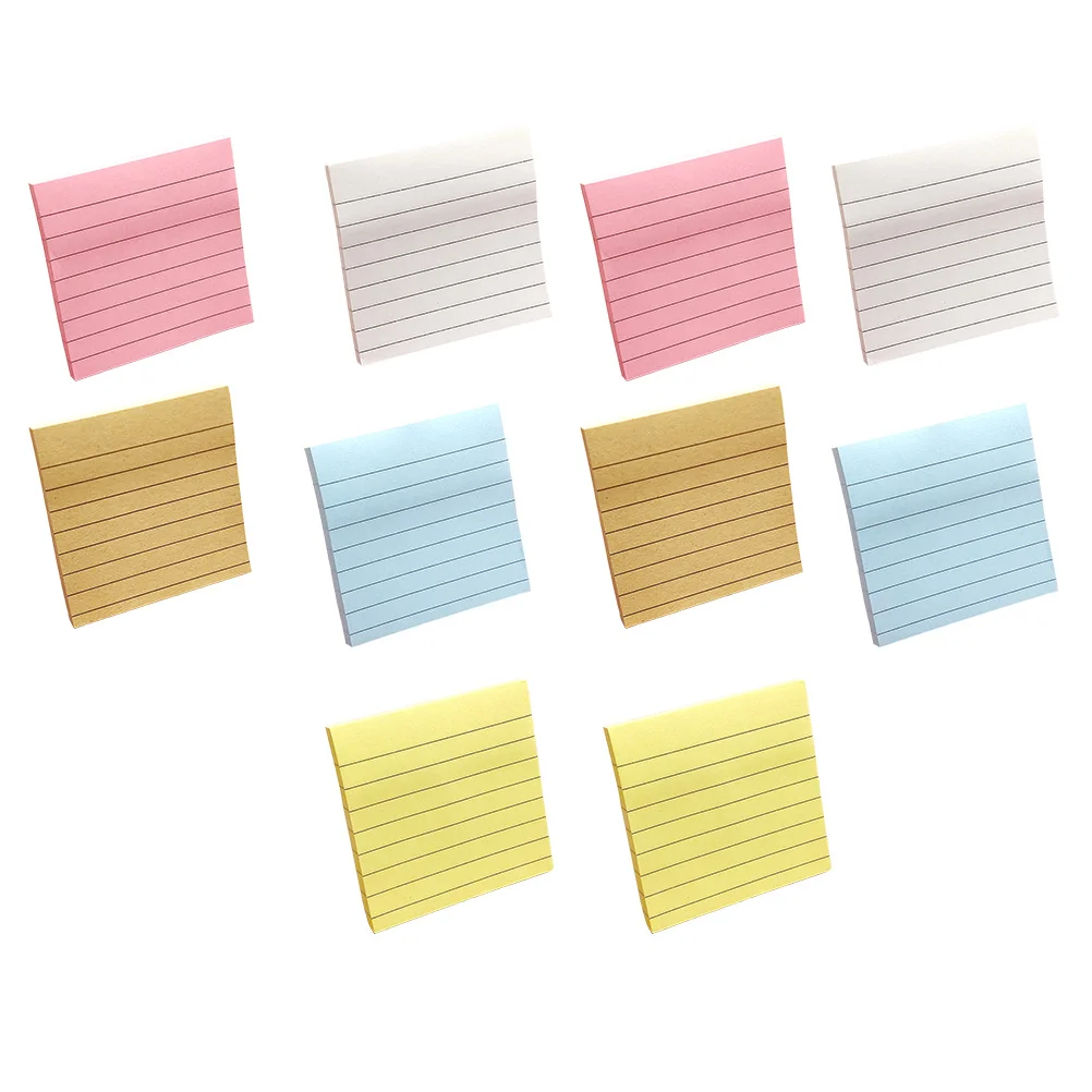 10Pcs Thickened Paper Memo Pads Creative Adhesive Message Leaving Notes Portable Office Stationery DIY Memo