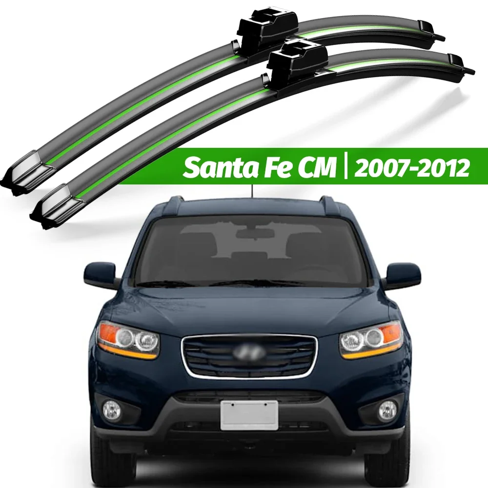 

Wiper LHD Front Wiper Blades For Hyundai Santa Fe CM 2007 - 2012 2008 2009 2010 Windshield Windscreen Window 24"+18" Accessories