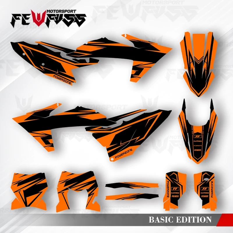 

Fewfuss Graphics Decals Stickers Motorcycle Background Custom For KTM 125 250 300 350 450 2023-2025 SXF 2024-2026 EXC 001