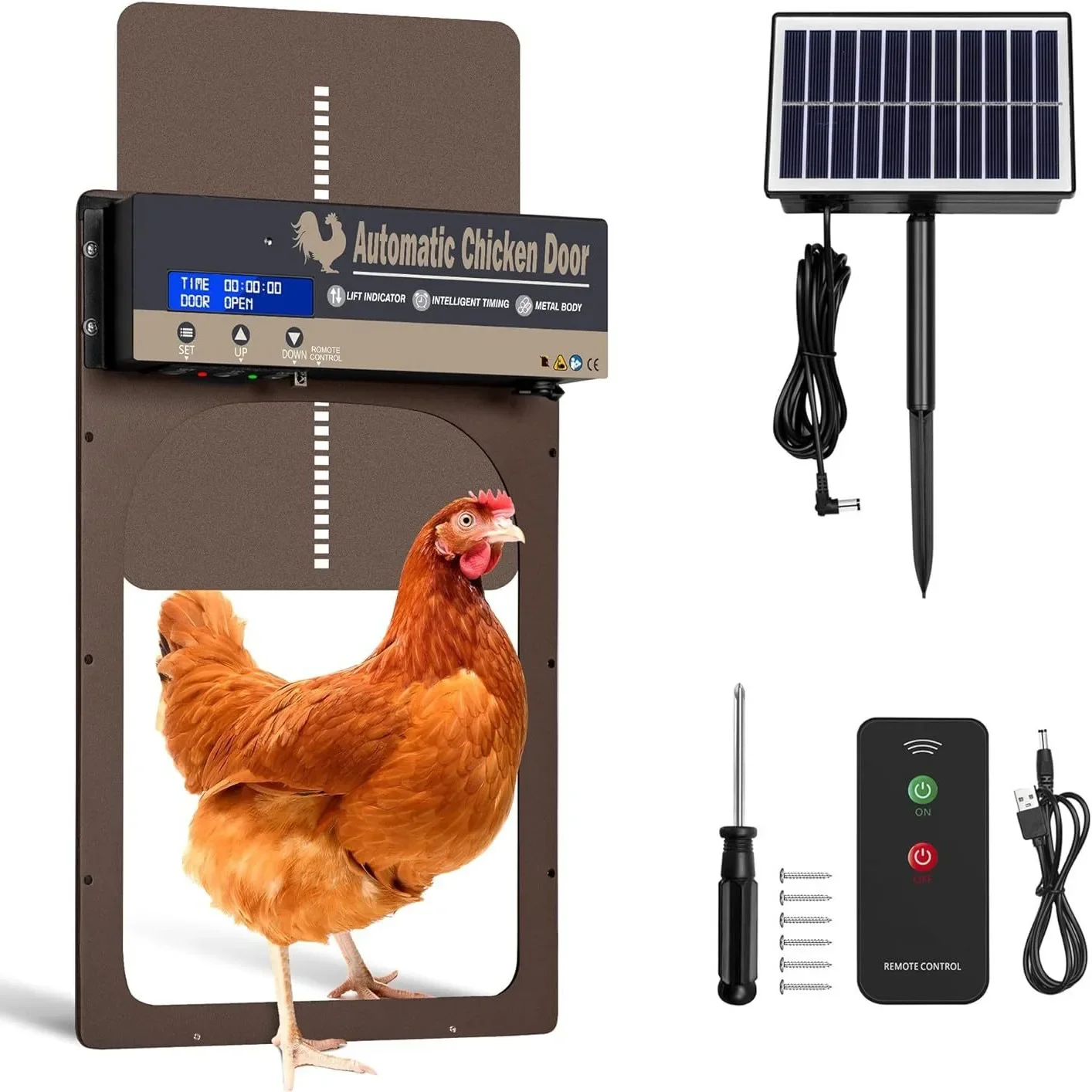 Automatic Chickan Coop Door Automatic opening and closing chicken coop door, anti-pinch chicken door