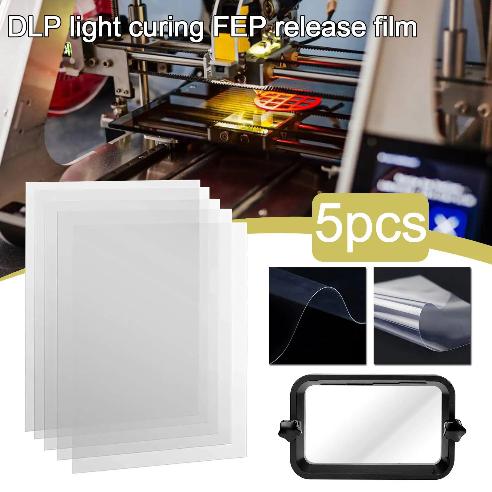 5Pcs For Desktop Light Curing 3D Printer Accessories Release Film Model Release Film 3D Printer FEP Film 200x140mm/260X200m I7C4