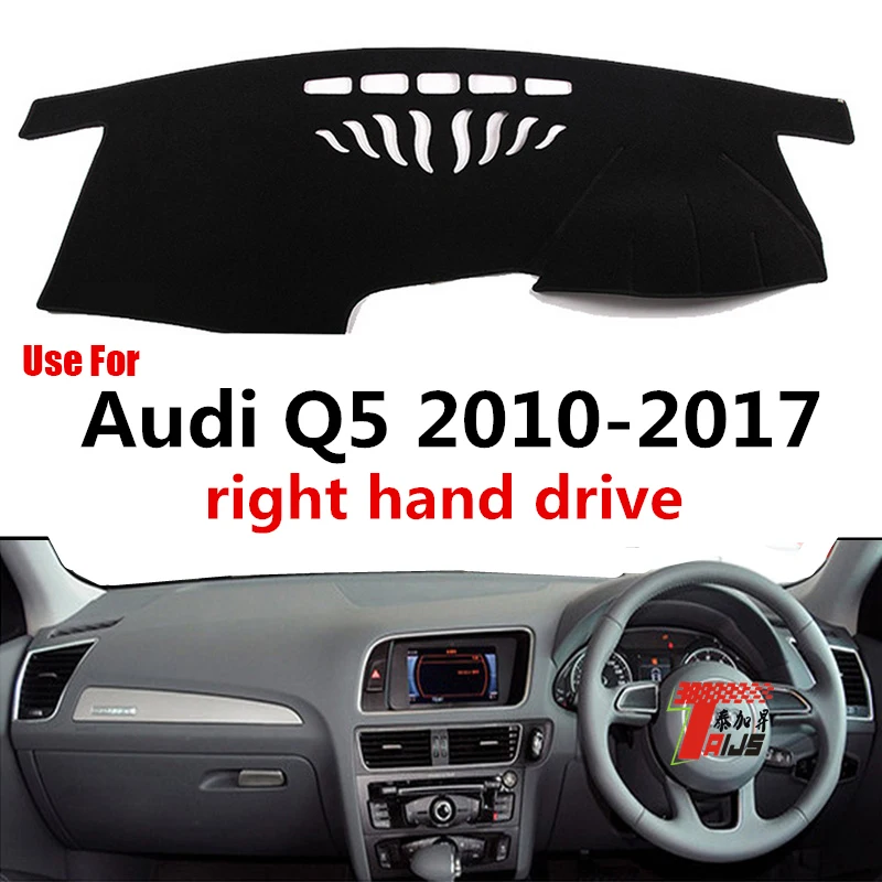 

2 Layers polyester Car Inner Dashboard Cover For Audi Q5 2010 2011 2013-2017 Right hand drive Dash Mat Sun Shade Pad cooling