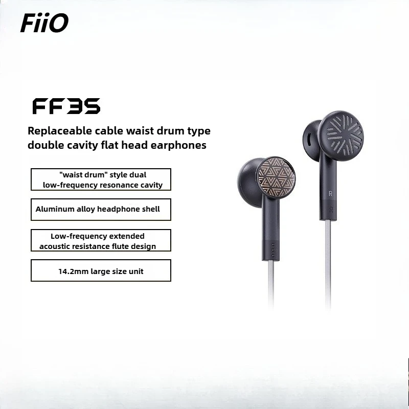FiiO FF3s Écouteurs intra-auriculaires filaires Ergonomie Écouteurs portables légers Casque à câble détachable à diaphragme plaqué béryllium