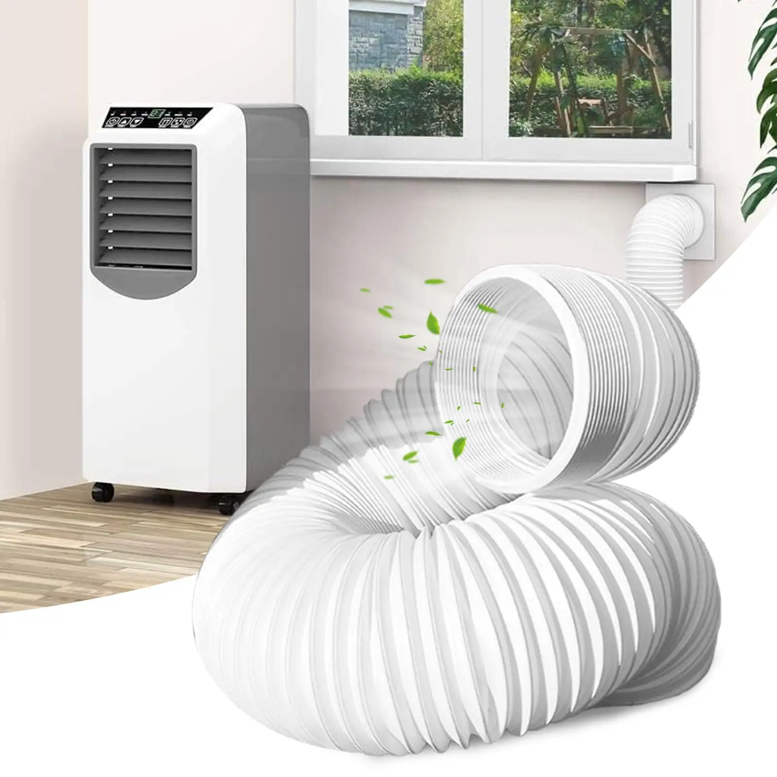 

Шланг для кондиционера, портативный выхлопной вентиляционный шланг, регулируемая длина, высокопрочная трубка, часть воздуховода, аксессуары для кондиционера