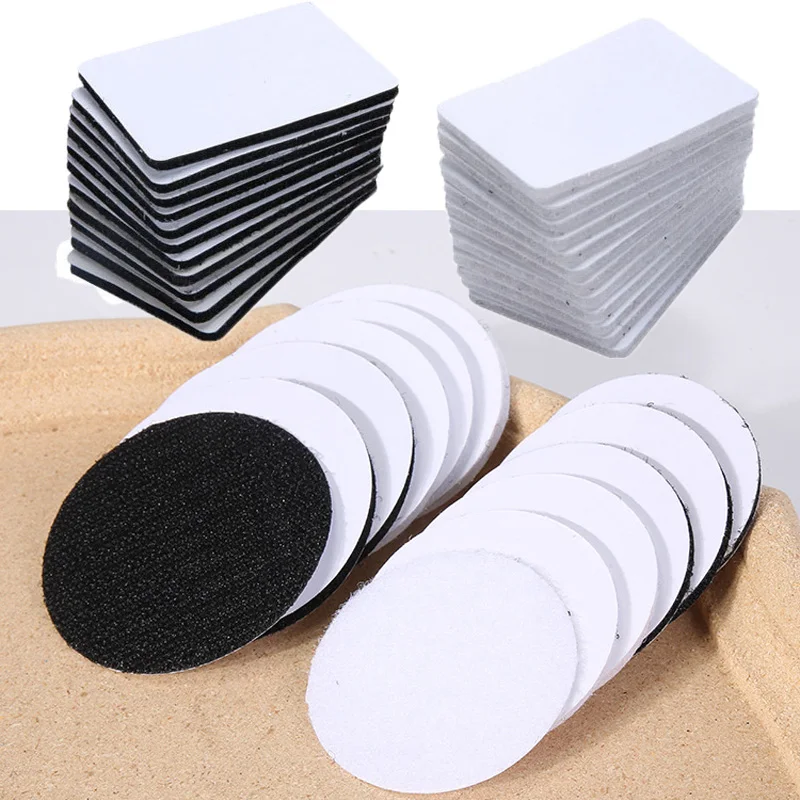 60mm 40mm Dots Stickers Black White Adhesive Tape Self Adhesive Fastener Household Antiskid Sticker Hook and Loop Sofa Carpet