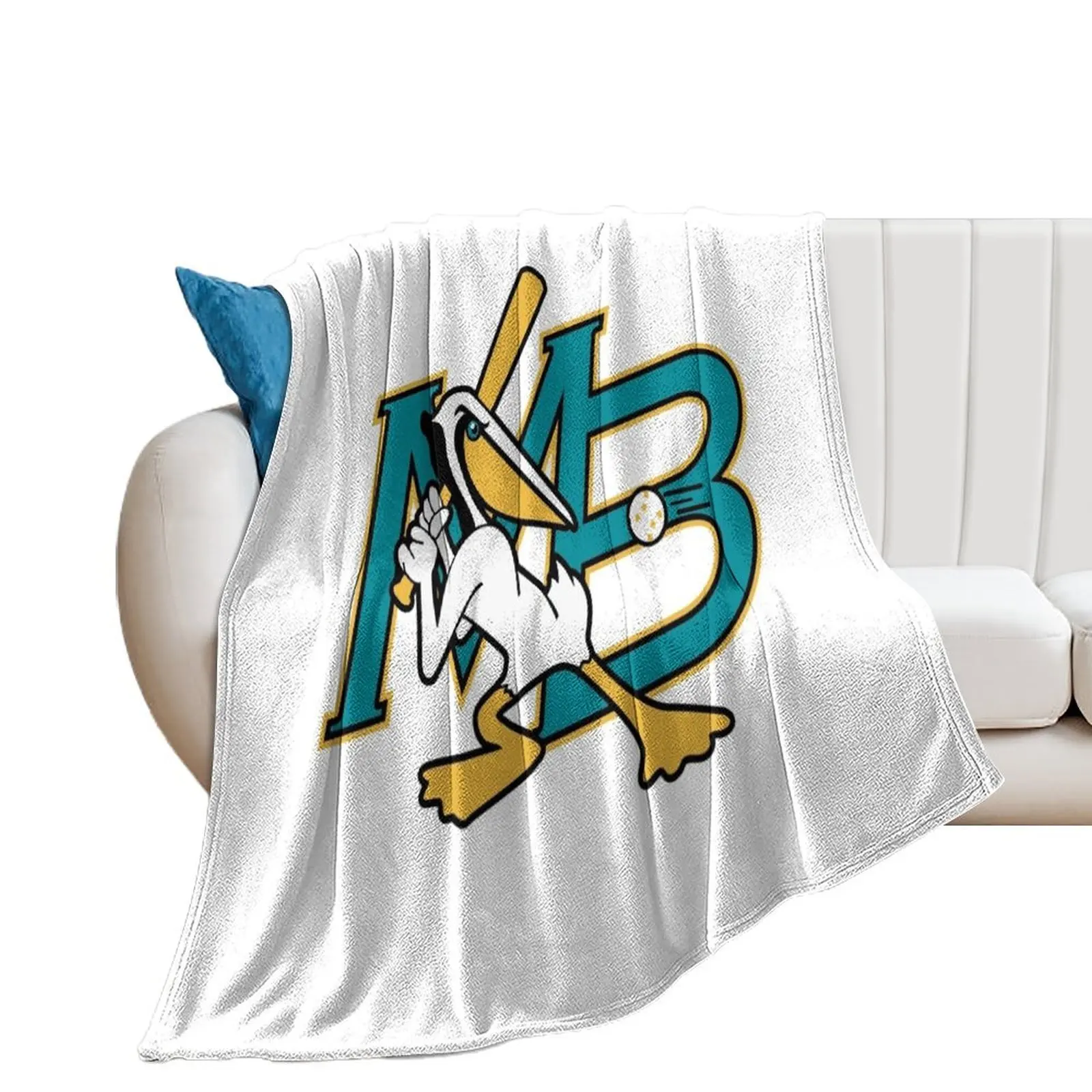 Myrtle Beach Pelicans team Throw Blanket Flannel Fabric Blankets Sofas Of Decoration Blankets