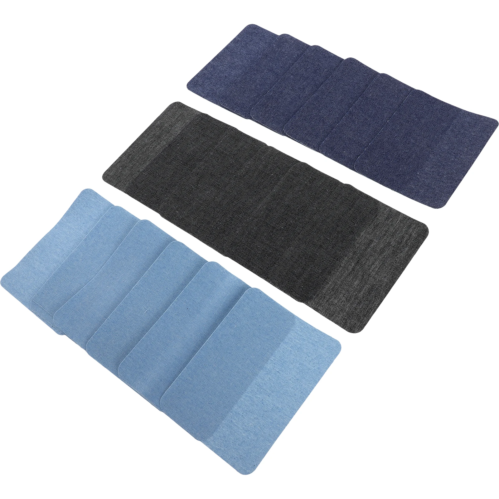 

18 Pcs Adhesive Patch Cloth Clothes Decoration Rectangular Sewing DIY Craft Embroidered Denim Iron Repair Embroidery Decorative