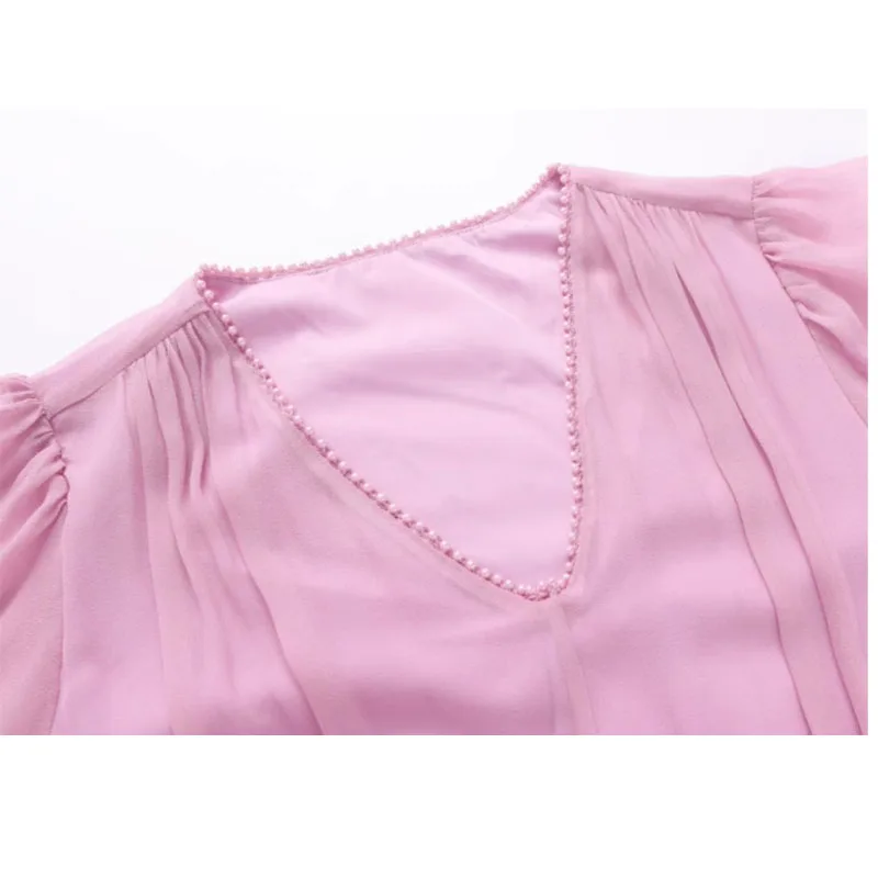 High-end Silk Dress Spring and Summer French Temperament Holiday Mulberry Silk New Medium Long Silky Elegant Light Luxury Skirt