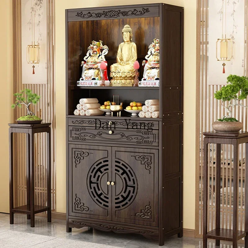 

YJ table incense case household shrine Buddhist shrine new Chinese vertical cabinet God of Wealth Bodhisattva Guanyin offering