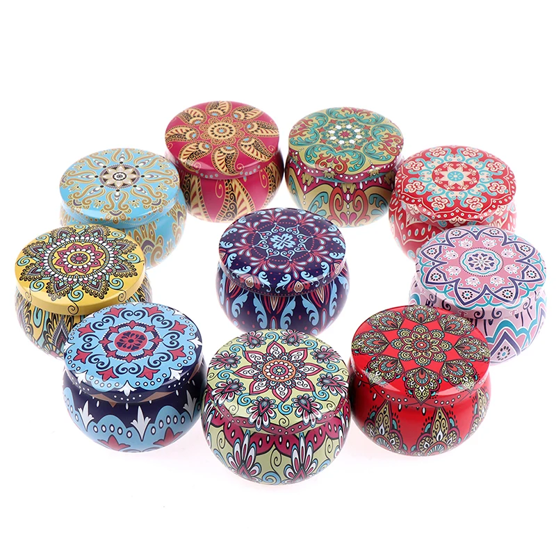 New Candy Box Drum-shaped Cookie Box Party Supply Tea Pot Tin Box Jewelry Box