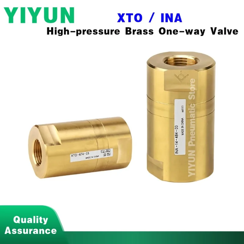 1pc XTO-674-03 High-pressure Brass One-way Valve INA-14-484-03 Fit For Laser Cutting Machine YIYUN Pneumatic Store