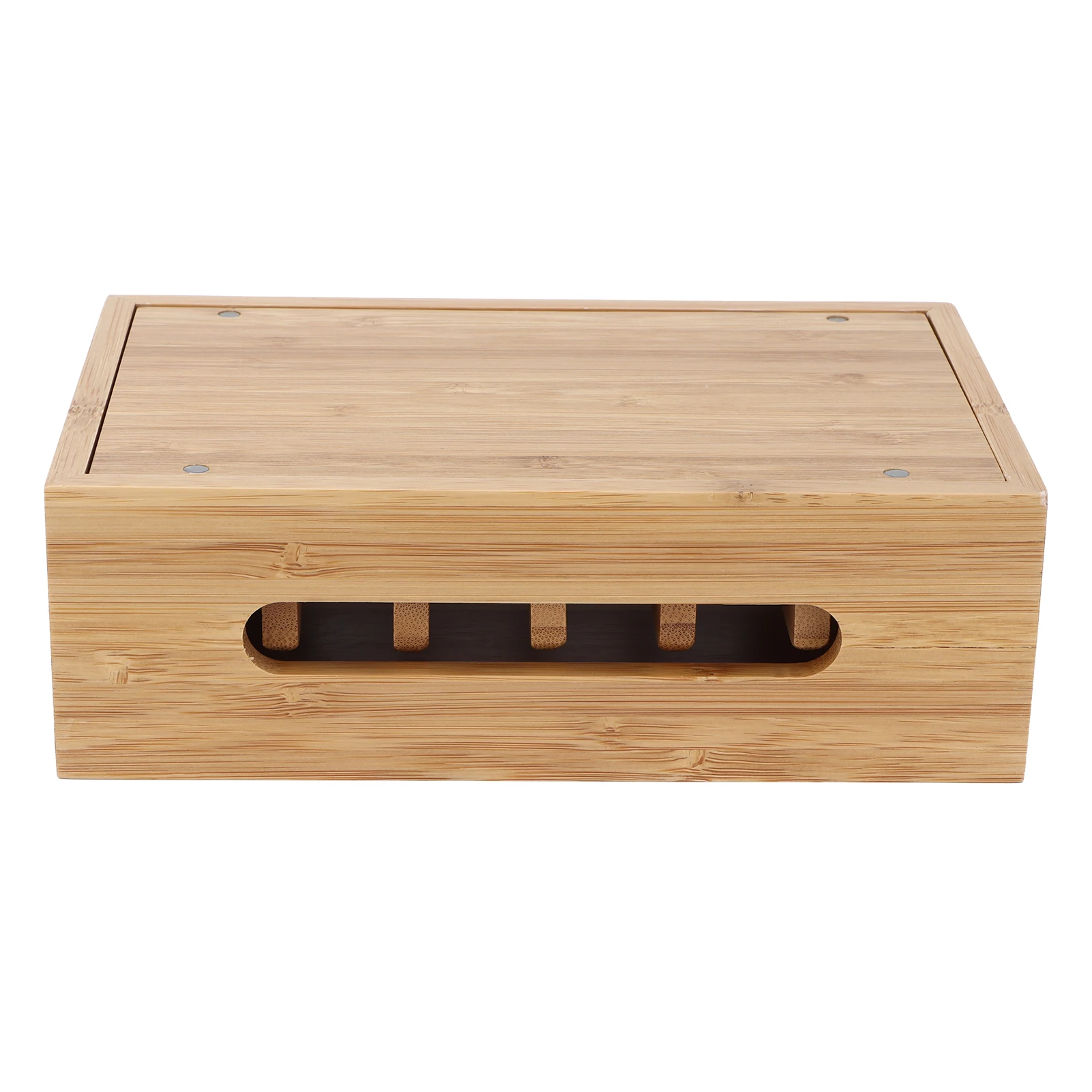 Bamboo Wood Cell Phone Dock Portable Tablet Computer Organizer Storage Box for Home  Cell Phone Dock Tablet Storage Box