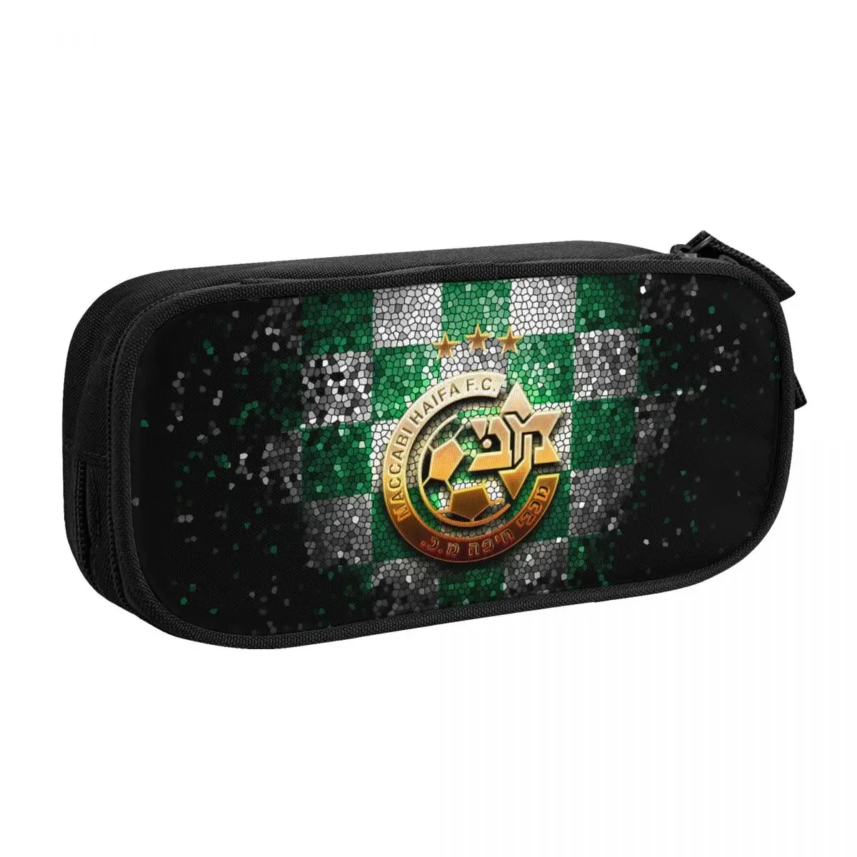 

Maccabi MHFC Haifa Green Apes Big Capacity Pencil Pen Case Office College School Large Storage Bag Pouch Holder Box Organizer