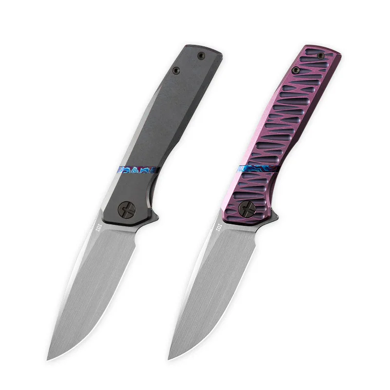 IOI I93 Folding Knife with Vanax Blade Titanium Carbon Fiber Handle Pocket Knife for Outdoor Camping Survival EDC