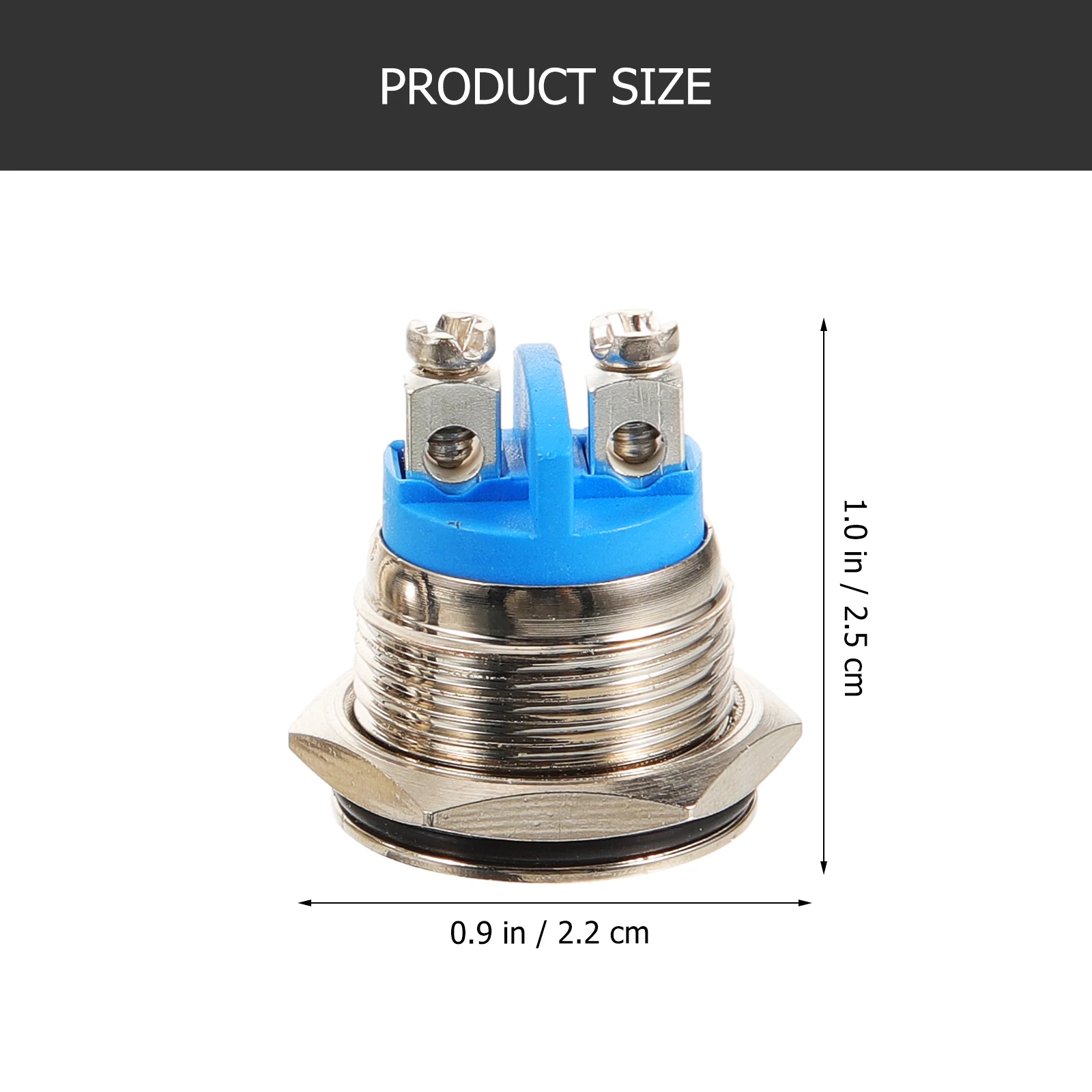 4pcs Doorbell Button Kit 16MM Self-Resetting Wired Ringer Buttons Home Easy Install Durable Push Bell Replacement