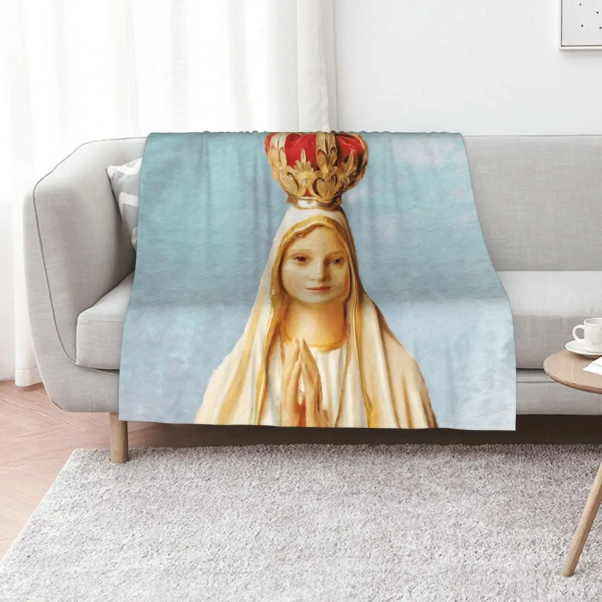 

Our Lady of Fatima Throw Blanket christmas decoration Thin Sofa Throw Personalized Gift Blankets