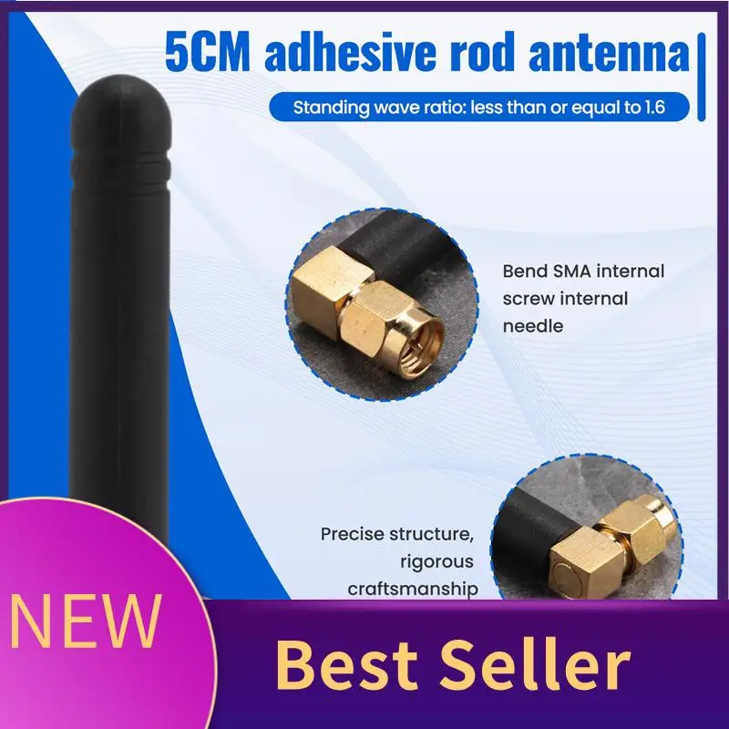 M07K-1Pc 2.4Ghz Antenna 3.5Dbi WIFI Aerial Bluetooth Zigbee Module SMA Male Right Angle Wholesale Price Modem External Antenna