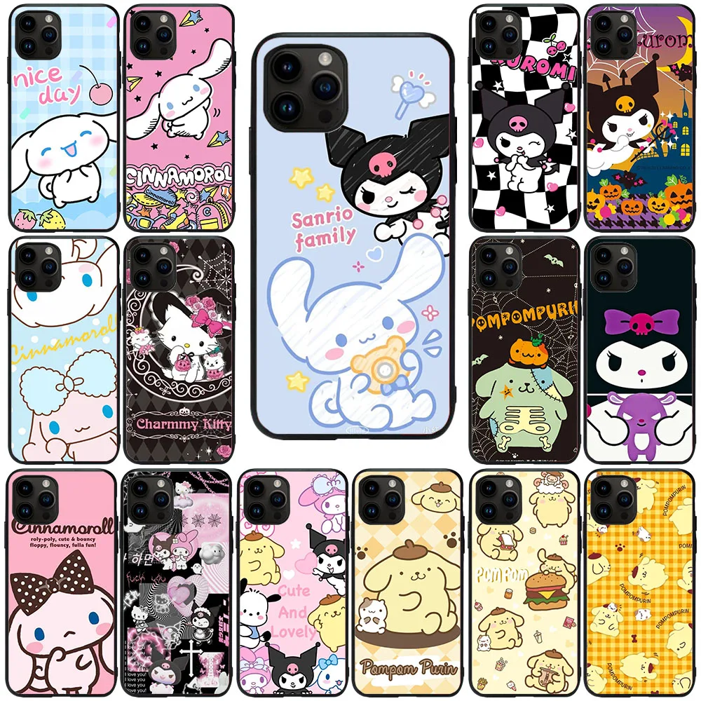 

Мягкий чехол для iPhone X XS 6 6S SE 14 15 Pro Max Plus JS-97 Pompompurin Cinnamoroll