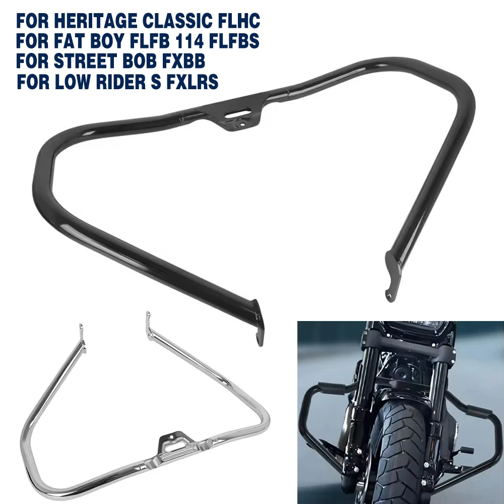 

For Harley Street Fat Bob FXBB Heritage Classic Deluxe FLDE FLSB Low Rider FXLR FXLRS Engine Guard Crash Bars Bumper Stunt Cage