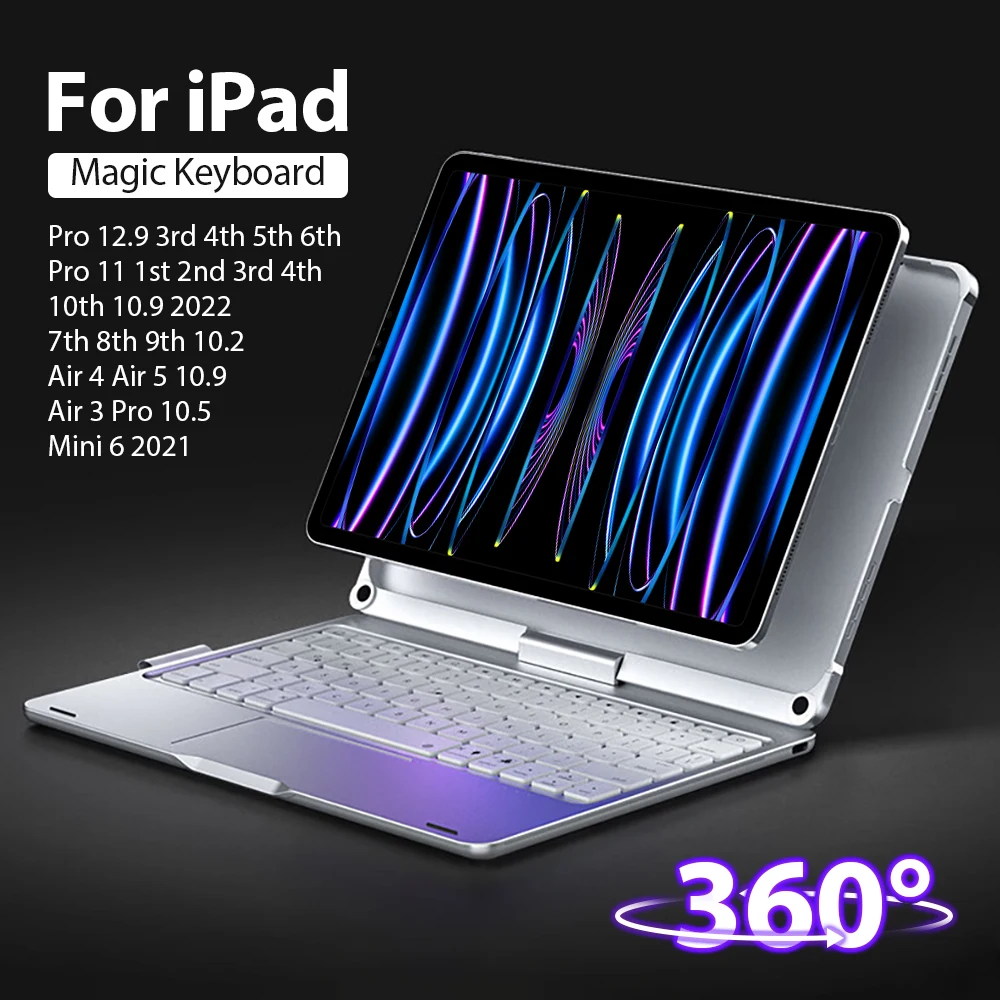 Keyboard Case For Ipad Pro 11 12.9 12 9 6th 2022 Air 5 4 2020 Funda For Ipad Mini 6 9th 10 10th Generation 10.9 10.2 2021 Cover