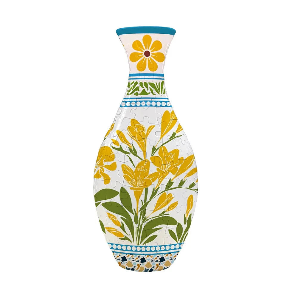 

160 Curved Plastic Puzzle 3D Puzzlef Flower Vase Flower Arrangements DIY Arts 3D Art Puzzle Vase Housewarming Gift