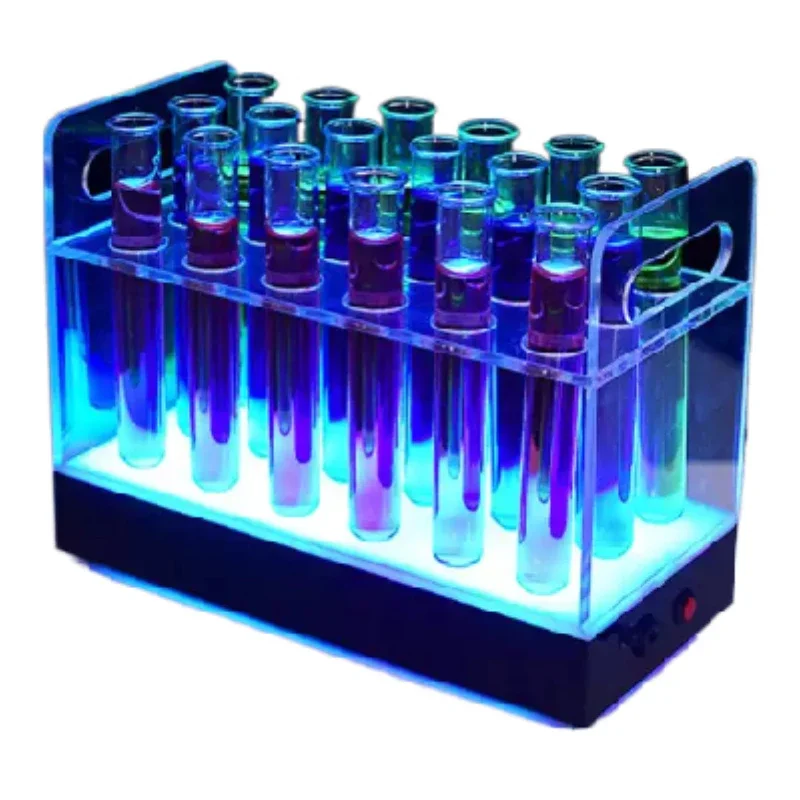 

LED Illuminated Acrylic test tube holder shot service tray display racks for nightclub