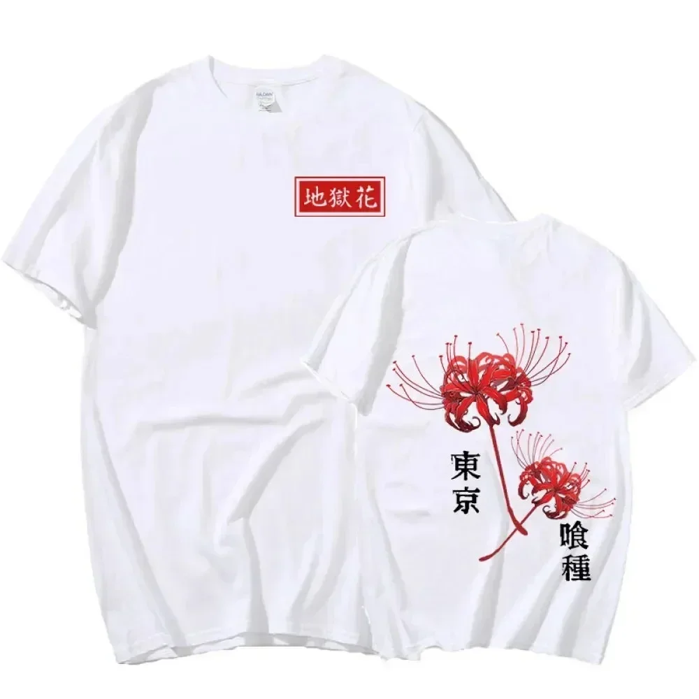 Anime Tokyo Ghoul T-Shirt Collar Short Sleeve Men's  Clothing for Summer Casual T Shirt Fashion Trend