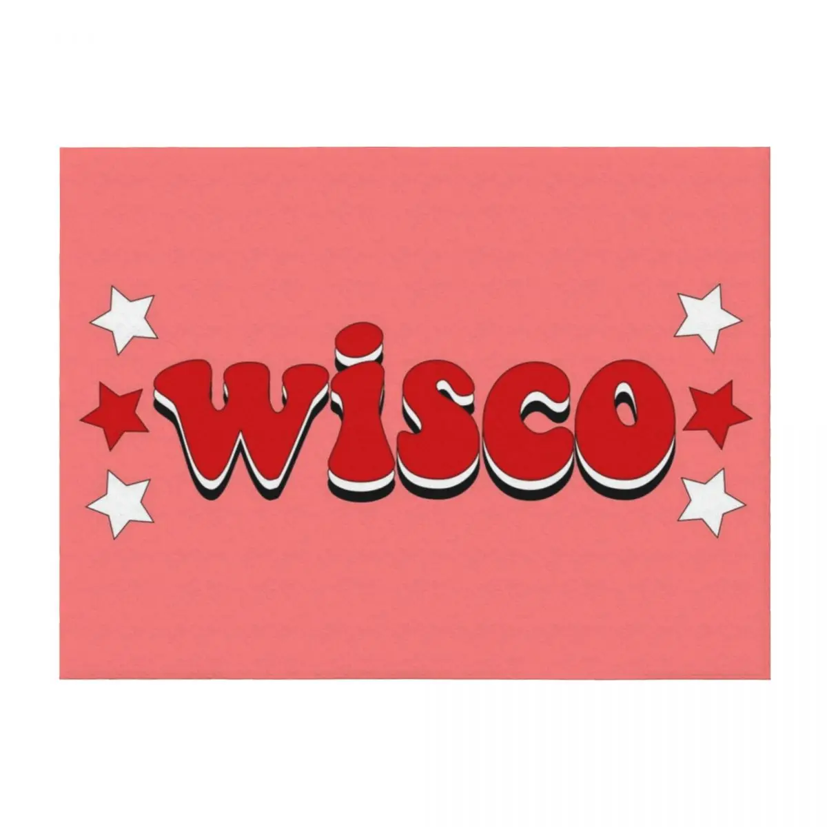 

Wisconsin Stars Throw Blanket Plush Luxury Throw Luxury Designer Retros Blankets