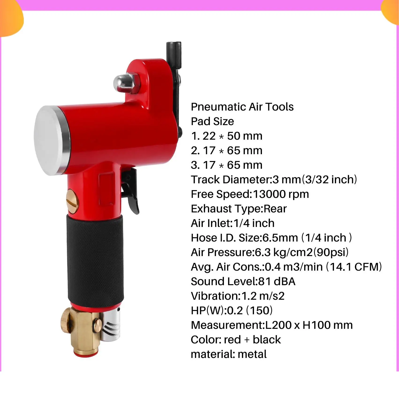 

A23P Pneumatic Air Tools Track Diameter Track Finger Sander Polishing Machine Dual Action Sanders FS-30