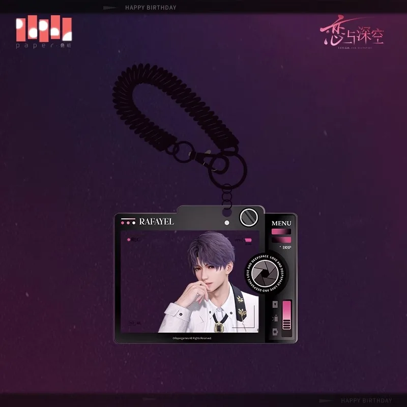 [البضائع الرسمية] الحب والمساحة العميقة رافاييل عيد ميلاد مغامرة لا تنسى الاكريليك حامل شارة معدنية بطاقة بولارويد بريدية