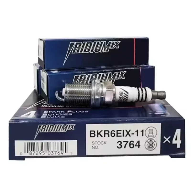 4/6Pcs BKR6EIX-11 3764 Iridium Spark Plug For Toyota Nissan Subaru Mitsubishi Kia Yamaha Lotus Jaguar BKR6EIX11-3764