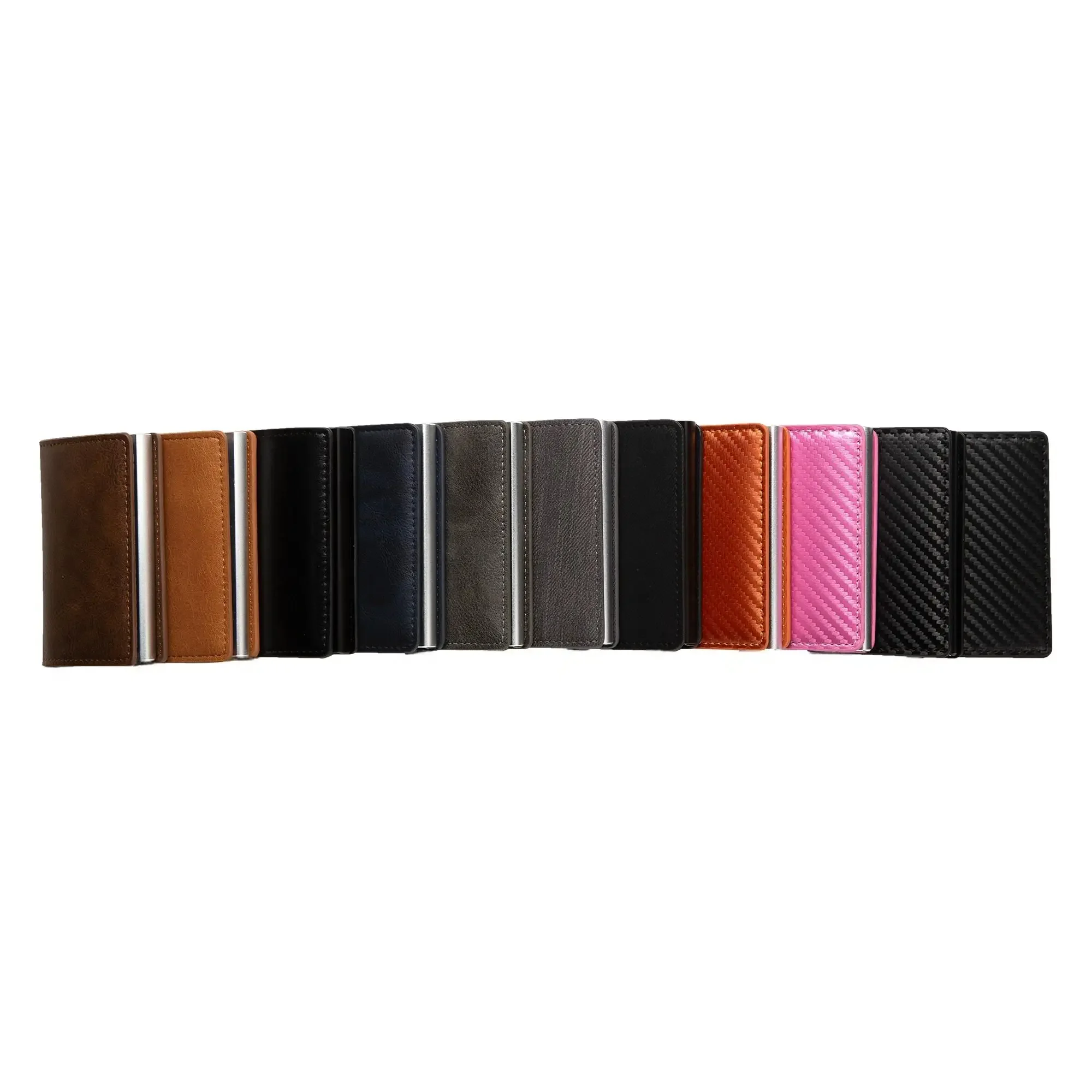 Diebstahlsichere RFID-Kreditkartenhülle, minimalistische Geldbörse, schlanke Kartenhülle, Kartenetui aus PU-Leder für Damen und Herren, Organizer. – Detail 3