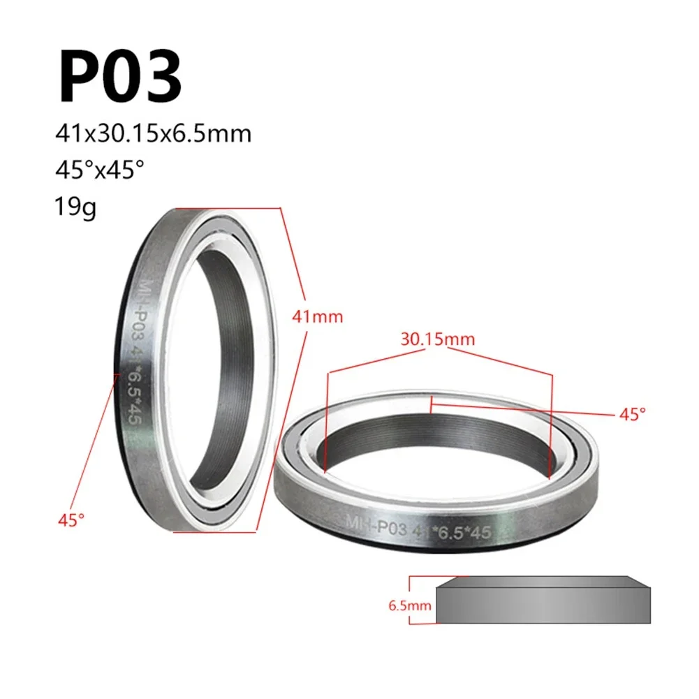 Bike Headset Bearings 38/39/41/44/49/52mm Mountain Road Bicycle Headset Bearing 1.5 1 1/8inch 45/36 Angle Steel Bike Part