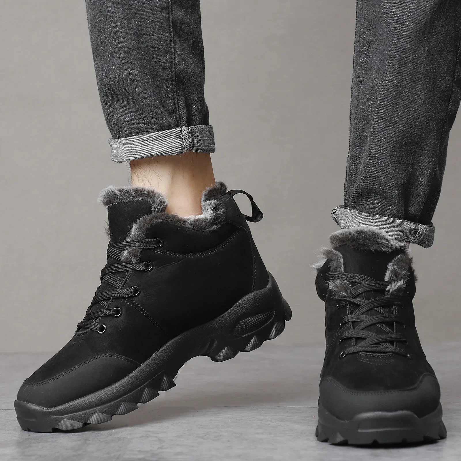 

Men Snow Boots Winter Outdoor Walking Shoes Light Sneakers for Men Winter Shoes Botines Tenis Mens Hiking Ankle Boots Footwear