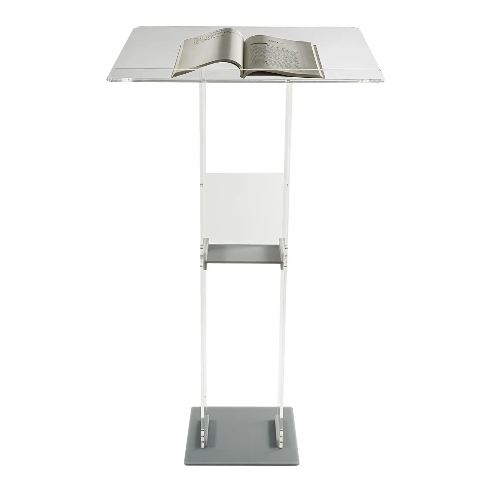 Acrylic Podium Stand Clear Lecterns & Pulpits 23.6" L X 15.7" W X 46.1" H Professional Presentation Podiums for Classroom, Conce