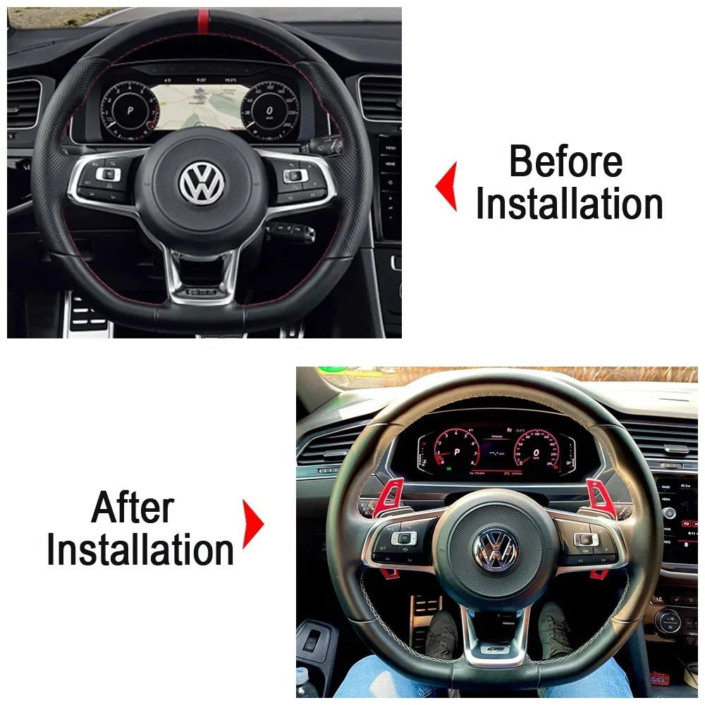 Auto Stuurwiel Paddle Shift Verlengen Shifter Sticker Voor VW Golf 7 7.5 GTI MK7 GTE GTD RLINE Volkswage Polo Scirocco Jetta GLI