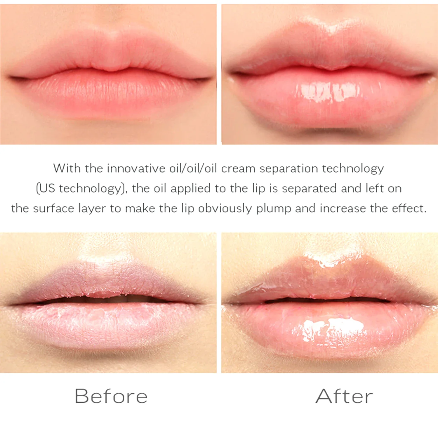 ฉลากส่วนตัว 3 ชิ้น/ชุด Lip Oi โลโก้ที่กําหนดเอง Moisturizing Light Lips เครื่องสําอาง Plumping Mineral Lipgloss แต่งหน้าขายส่งมังสวิรัติ